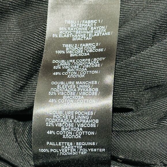 Balmain Blazer 40/US 8/ M Gold Sequin Peak Lapel Double-Breasted NWT $3995 - Picture 13 of 15